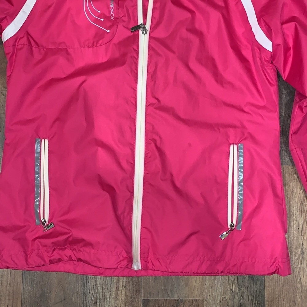 StormPack Windbreaker. Size Medium. Pink and White. - Picture 4 of 9
